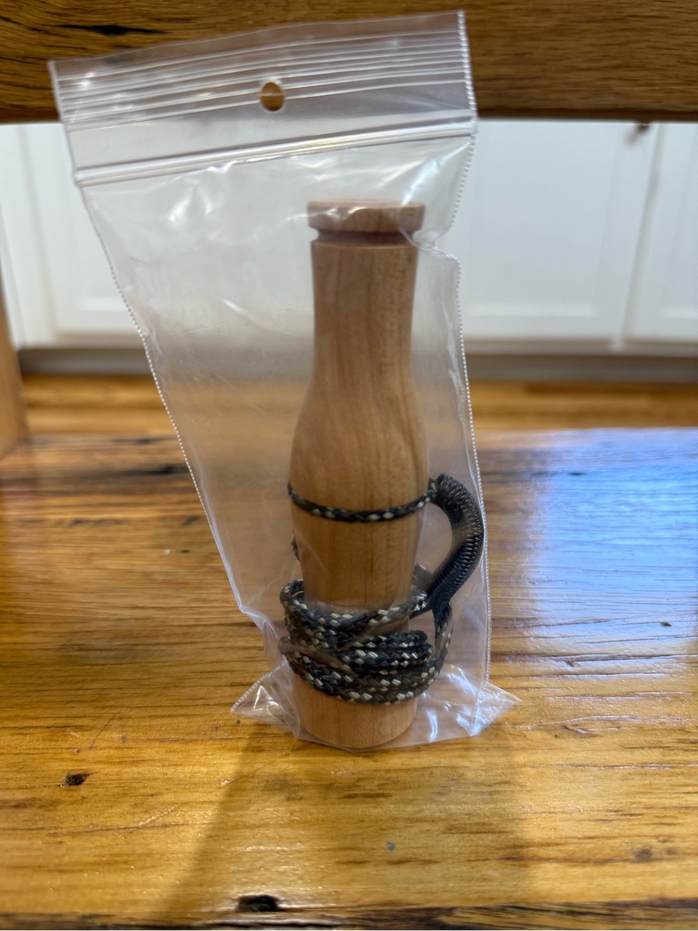 Hand Crafted Wooden Duck Call- Natural Brown